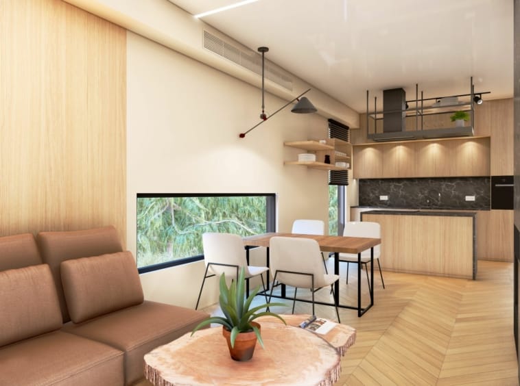 L salon kuchnia z kominkiem2